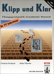 Cover of: Klipp Und Klar by 