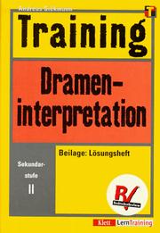 Training, Drameninterpretation, Sekundarstufe II cover