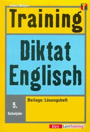 Cover of: Training, Diktat Englisch, 5. Schuljahr, m. 2 CD-Audio