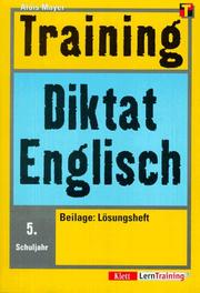 Cover of: Training, Diktat Englisch, 5. Schuljahr