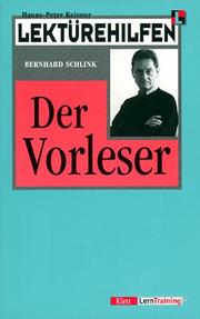 Cover of: Lektürehilfen Der Vorleser. by Bernhard Schlink