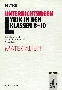 Cover of: Unterrichtsideen Lyrik in den Klassen 8 - 10. Paket. Paket aus Lehrerband und Materialienband by Rainer Werner