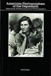 Cover of: American Photographers of the Depression (Photofile)