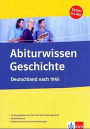 Cover of: Abiturwissen Deutschland nach 1945.