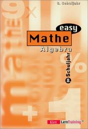 Cover of: Mathe easy, Algebra, 8. Schuljahr