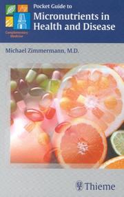 Cover of: Pocket Guide to Micronutrients in Health and Disease by M. Zimmermann