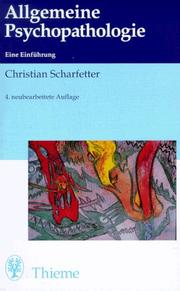 Cover of: Allgemeine Psychopathologie. Eine Einführung.