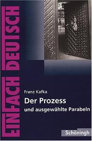 Cover of: Der Prozess. Textausgabe. by Franz Kafka, Norbert Schläbitz, Johannes Diekhans