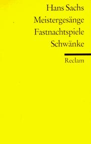 Cover of: Meistergesange Fastnachtsspiel