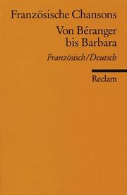 Cover of: Französische Chanson. Von Beranger bis Barbara.