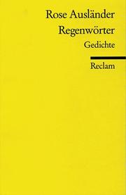 Cover of: Regenworter