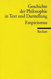 Cover of: Geschichte der Philosophie IV in Text und Darstellung. Empirismus.