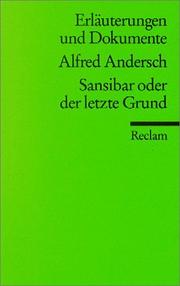 Cover of: Sansibar oder der letzte Grund. Erläuterungen und Dokumente. (Lernmaterialien)