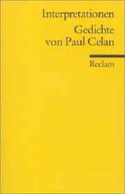 Cover of: Interpretationen: Gedichte von Paul Celan