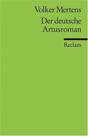 Cover of: Der deutsche Artusroman.