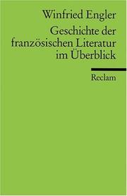 Cover of: Geschichte der französischen Literatur im Überblick.