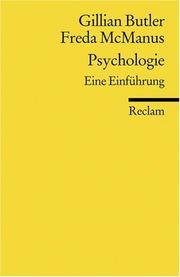 Cover of: Psychologie. Eine Einführung. by Gillian Butler, Freda McManus