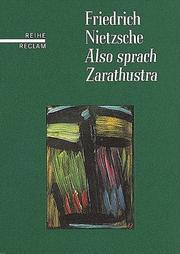 Cover of: Also sprach Zarathustra. Ein Buch für Alle und Keinen. by Friedrich Nietzsche