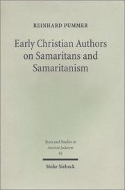 Cover of: Early Christian Authors on Samaritans & Samaritanism: Texts, Translations & Commentary (Texts & Studies in Ancient Judaism, 92)