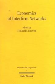 Cover of: Economics of Interfirm Networks (Okonomik Der Kooperation)