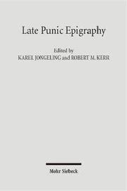 Cover of: Late Punic Epigraphy