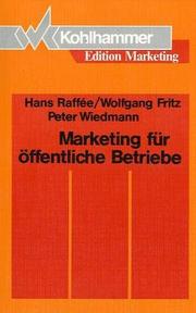 Cover of: Marketing für öffentliche Betriebe.