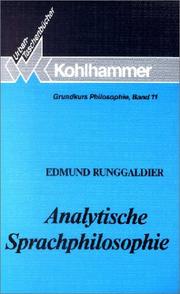 Cover of: Analytische Sprachphilosophie. ( Grundkurs Philosophie, 11).