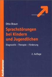 Cover of: Sprachstörungen bei Kindern und Jugendlichen. Diagnostik - Therapie - Förderung.