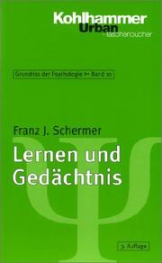 Cover of: Lernen und Gedächtnis.