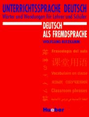 Cover of: Unterrichtssprache Deutsch. Deutsch als Fremdsprache.