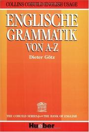 Cover of: Collins Cobuild Englische Grammatik von A- Z. Collins Cobuild English Usage.