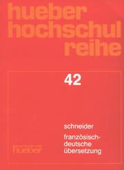 Cover of: Französisch - deutsche Übersetzung.