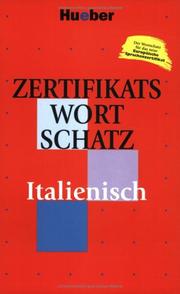 Cover of: Zertifikatswortschatz, Italienisch
