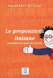 Cover of: Le presposizioni italiane.