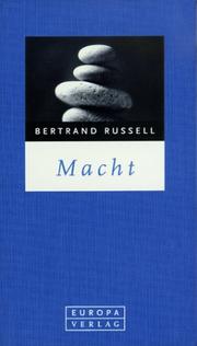 Cover of: Macht.