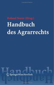 Cover of: Handbuch des Agrarrechts