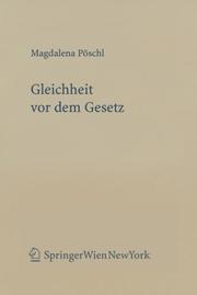 Cover of: Gleichheit vor dem Gesetz (Forschungen aus Staat und Recht)