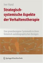 Cover of: Strategisch-systemische Aspekte der Verhaltenstherapie by Iver Hand