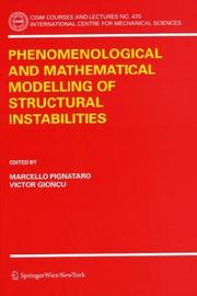 Cover of: Phenomenological and Mathematical Modelling of Structural Instabilities (CISM International Centre for Mechanical Sciences)