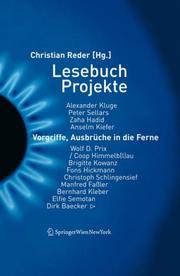 Cover of: Lesebuch Projekte: Vorgriffe, Ausbrüche in die Ferne (Edition Transfer)