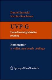 Cover of: Kommentar zum UVP-G by Daniel Ennöckl, Nicolas Raschauer