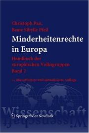 Cover of: Minderheitenrechte in Europa: Handbuch der europäischen Volksgruppen, Band 2