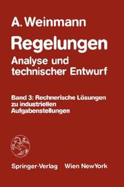 Cover of: Regelungen - Analyse und technischer Entwurf: Band 3 by Alexander Weinmann