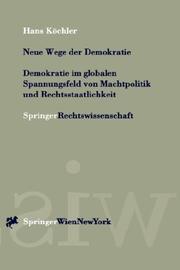 Cover of: Neue Wege der Demokratie by Hans Köchler
