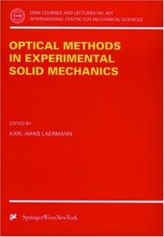 Cover of: Optical Methods in Experimental Solid Mechanics