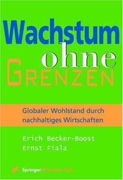 Cover of: Wachstum ohne Grenzen: Globaler Wohlstand durch nachhaltiges Wirtschaften