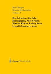 Cover of: Selecta Mathematica by Karl Menger