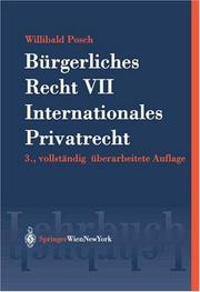 Cover of: Bürgerliches Recht VII. Internationales Privatrecht
