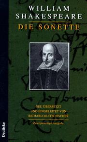 Cover of: Die Sonette. by William Shakespeare, William Shakespeare