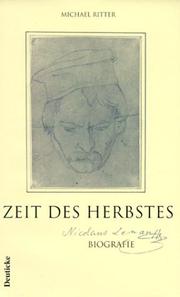 Cover of: Zeit des Herbstes. Nikolaus- Lenau. Biografie.